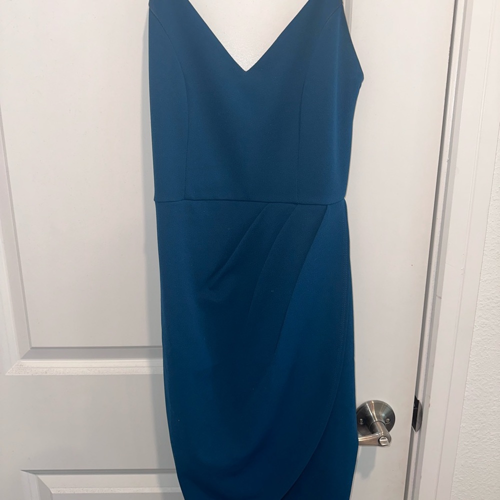 Lulu's Teal Midi Dress